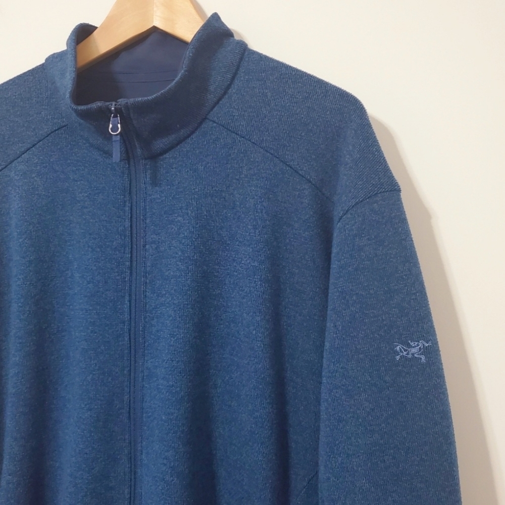 Arc'teryx Full Zip Knit Fleece Jacket Dark Teal Mens XXL - Picture 5 of 9